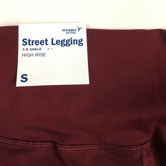 NWT OLD NAVY Bordeaux Go Dry Compression Breathable Street 4way Stretch Leggings - Picture 11 of 12